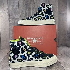 Converse Women's Chuck Taylor All Star 70 High Top Leopard Casual Shoes Size 6